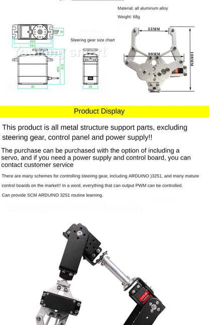 6 DOF DIY Hand Robot Education Programmable Kit