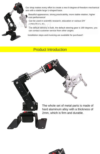 6 DOF DIY Hand Robot Education Programmable Kit