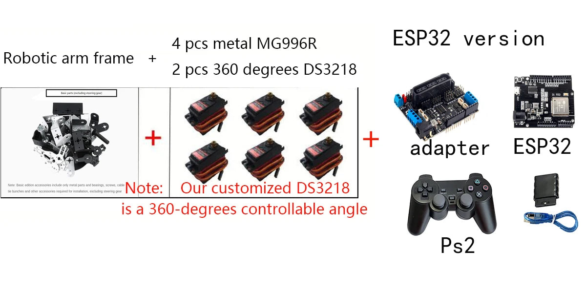 6 DOF DIY Hand Robot Education Programmable Kit